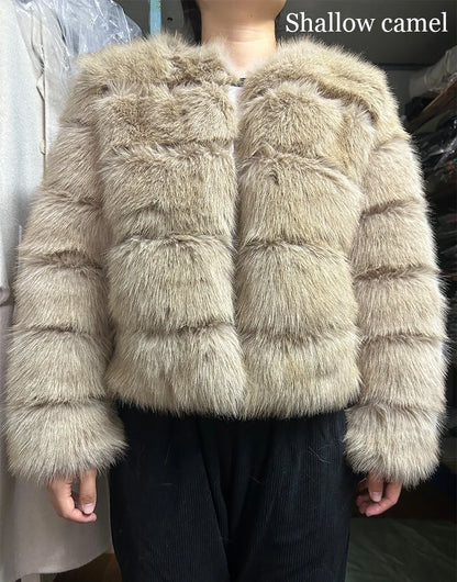 Fashion & Warm – Thick Faux Fur Coat Women’s Winter Wear
