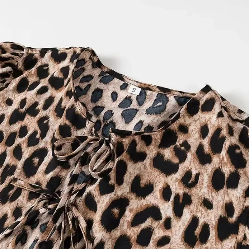 Wild & Chic – Leopard Print Puff Sleeve Crop Top 2025