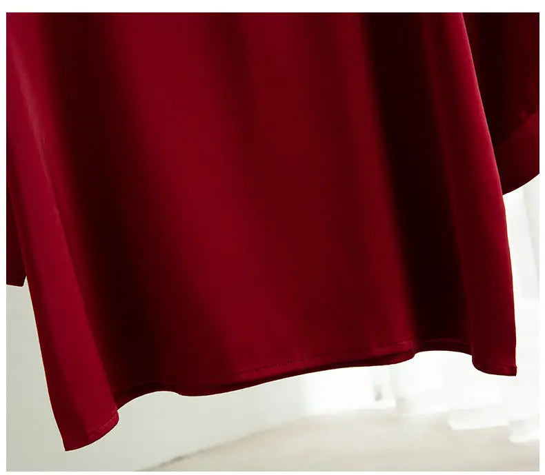 Elegant & Lightweight – Women’s Satin Silk Half-Sleeve Tee 2025