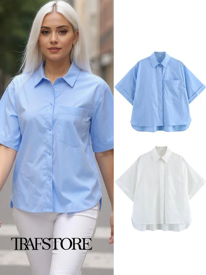 Limited Edition – Slim Fit Casual Poplin Shirt for Women