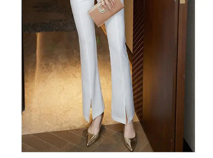 Chic Summer Top – Women’s Short Sleeve Satin Chiffon Blouse