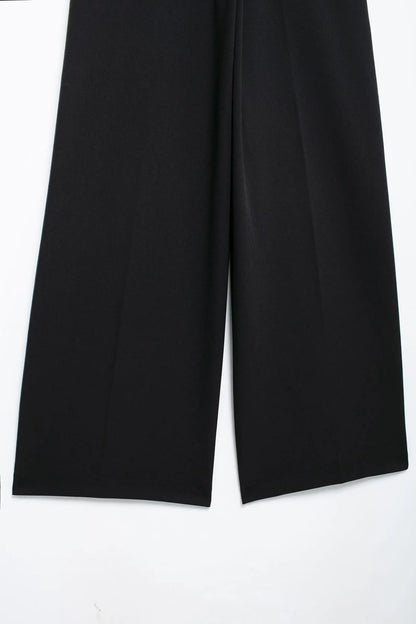 TRAFZA Vintage Women’s Outfit – Short Black Jacket & Black White Patchwork Pants
