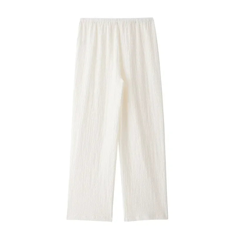 Casual Chic Two-Piece – Halter Top & Straight Pants for Women