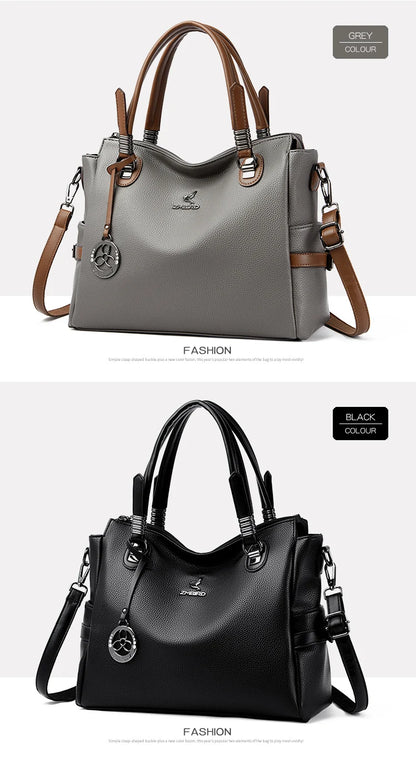 High-Quality Leather Handbag – Soft Shoulder Bag for Women