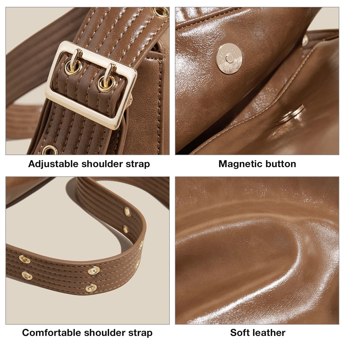 Autumn Winter Women’s Tote Bag – FOXER Simple Split Leather Crossbody Bag