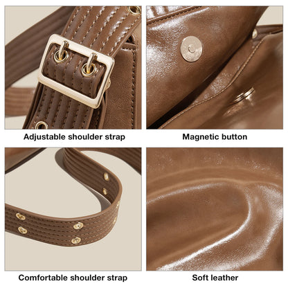 Autumn Winter Women’s Tote Bag – FOXER Simple Split Leather Crossbody Bag