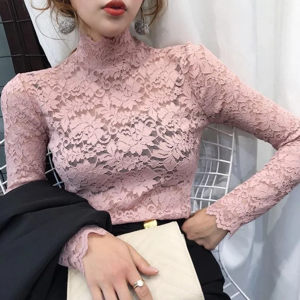 Elegant & Sexy – Floral Lace Petal Sleeve Top for Women