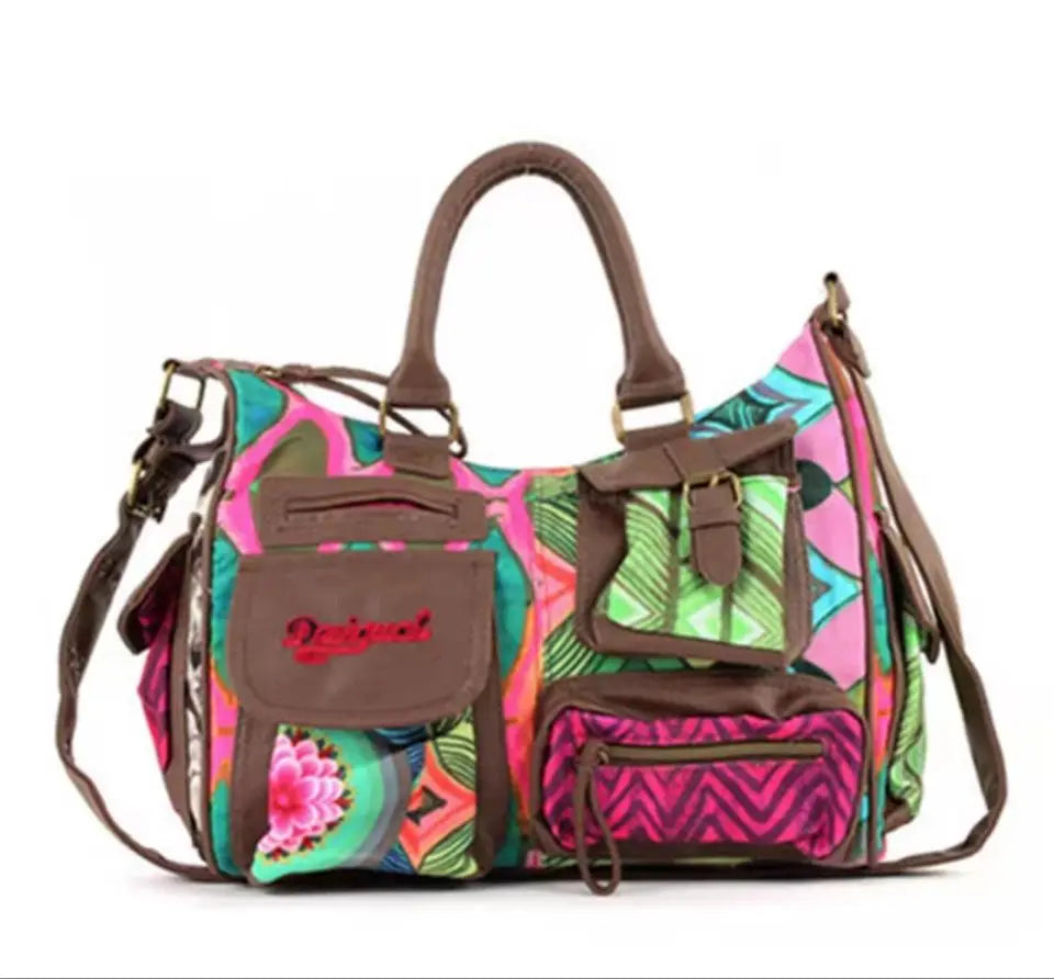 Fashion Embroidery Crossbody Bag – Women’s Single Shoulder Large Tote