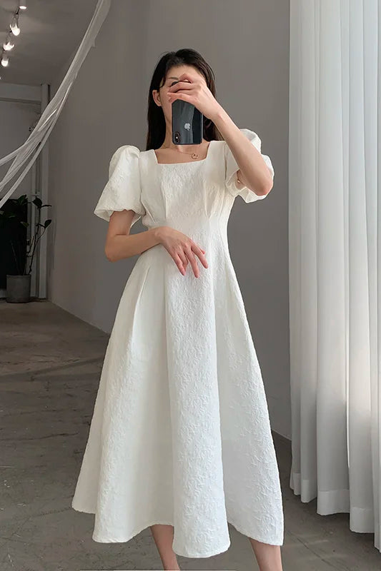 Elegant One-Piece Dress – Classy Black Vintage Midi Dress