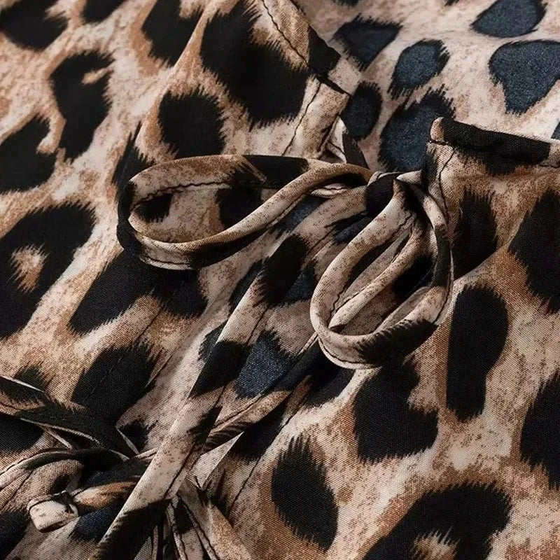 Wild & Chic – Leopard Print Puff Sleeve Crop Top 2025