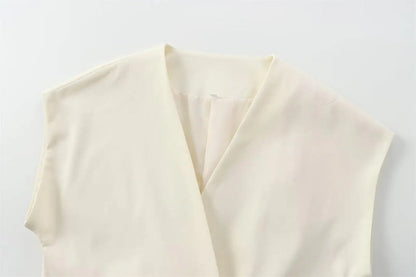 2025 Spring Summer 2-Piece Commuter Suit – Women’s Sleeveless Top & Pants