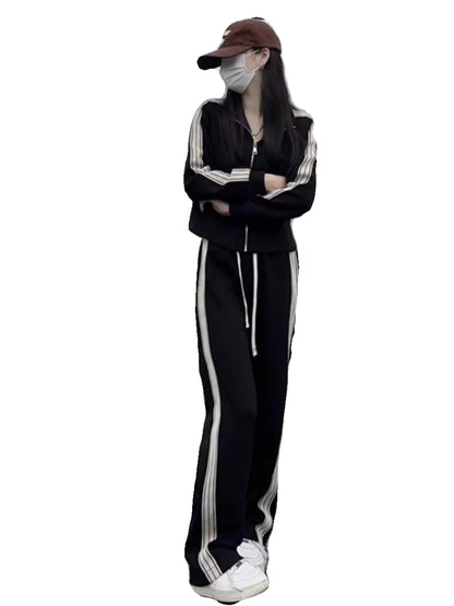 Running Outfit Women – Casual Open Cardigan 2-Piece Set