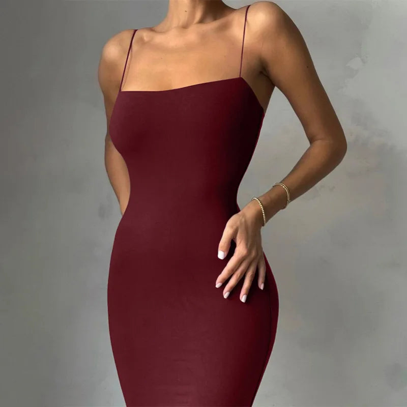 Unmatched Style – Black Sleeveless Backless Party Dress
