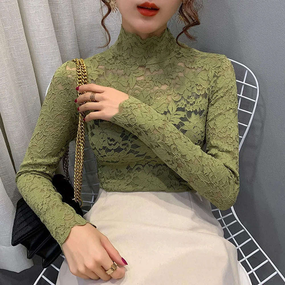 Elegant & Sexy – Floral Lace Petal Sleeve Top for Women