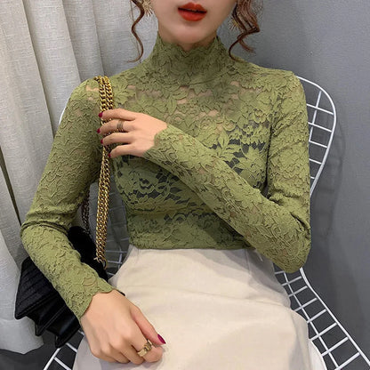 Elegant & Sexy – Floral Lace Petal Sleeve Top for Women
