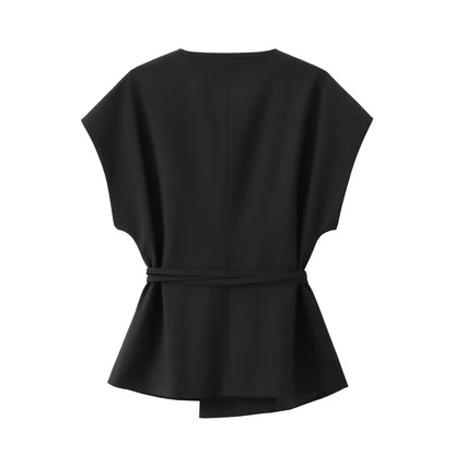 2025 Spring Summer 2-Piece Commuter Suit – Women’s Sleeveless Top & Pants