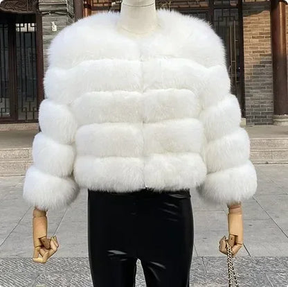 Fashion & Warm – Thick Faux Fur Coat Women’s Winter Wear