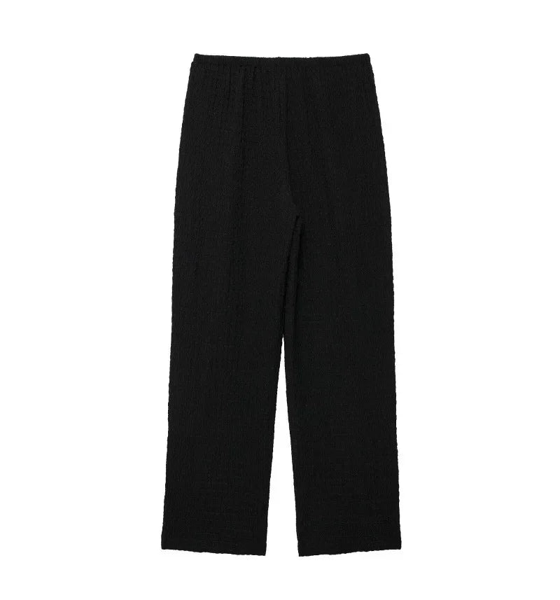 Casual Chic Two-Piece – Halter Top & Straight Pants for Women
