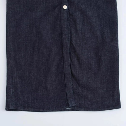 Street Style Must-Have – Ruched Short Sleeve Denim Midi Dress