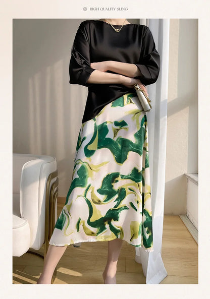 Elegant & Lightweight – Women’s Satin Silk Half-Sleeve Tee 2025