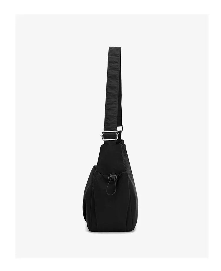 Lightweight Ladies Shoulder Bag – Solid Color Waterproof Crossbody Bag