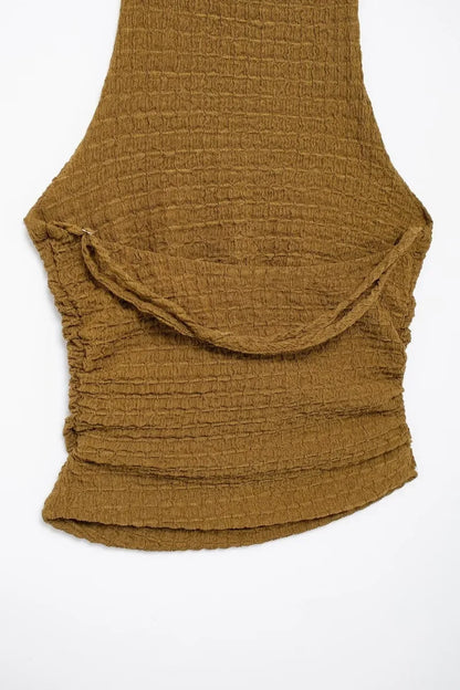 Casual Chic Two-Piece – Halter Top & Straight Pants for Women