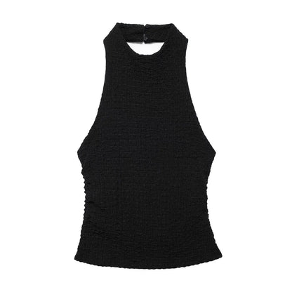 Casual Chic Two-Piece – Halter Top & Straight Pants for Women