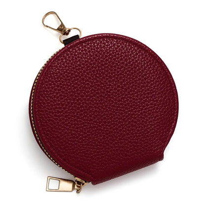 Cute Circular Zipper Coin Purse – Student Card Holder & Key Pouch