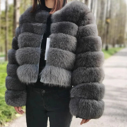Fashion & Warm – Thick Faux Fur Coat Women’s Winter Wear