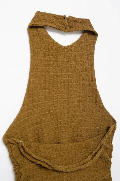 Casual Chic Two-Piece – Halter Top & Straight Pants for Women