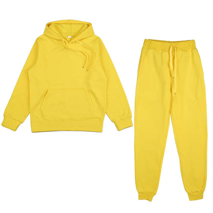 Spring Autumn Tracksuit – Women’s Hoodie + Sweatpants 2-Piece