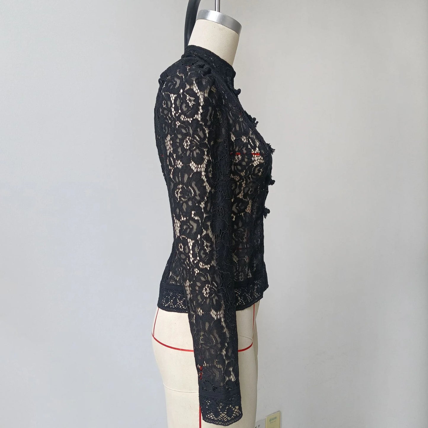 Fashion Commute Top – Hollow Out Lace See-Through Shirt