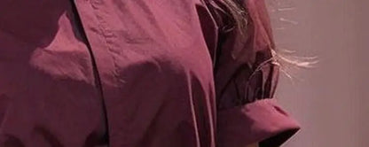 Chic & Trendy – Women’s Wine Red French Design Top