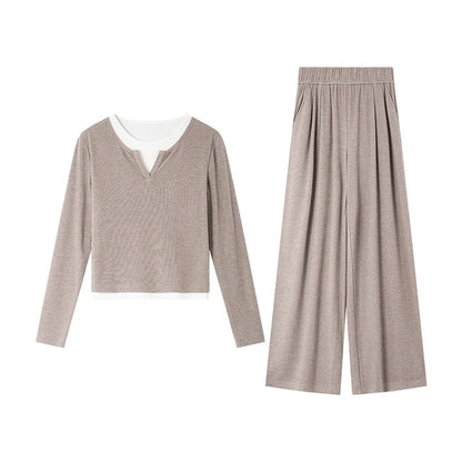 Casual Women’s Tracksuit – VIMLY Two-Piece with Loose Fit Pants