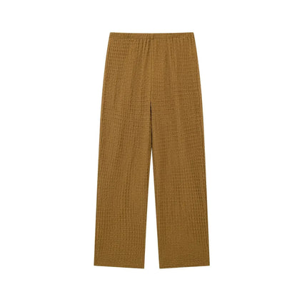 Casual Chic Two-Piece – Halter Top & Straight Pants for Women