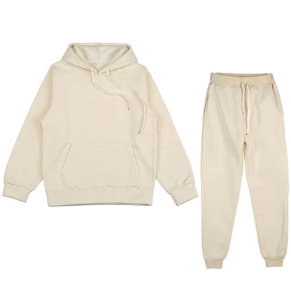 Spring Autumn Tracksuit – Women’s Hoodie + Sweatpants 2-Piece