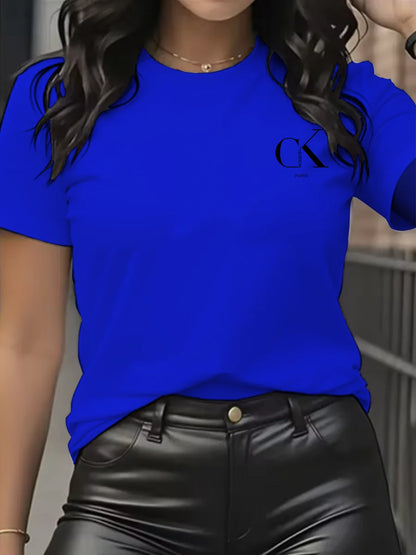 Chic & Casual – Women’s Luxury Cartoon Crew Neck Tee