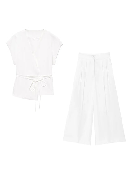 2025 Spring Summer 2-Piece Commuter Suit – Women’s Sleeveless Top & Pants