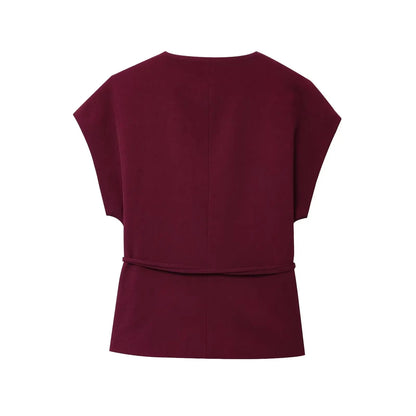 2025 Spring Summer 2-Piece Commuter Suit – Women’s Sleeveless Top & Pants