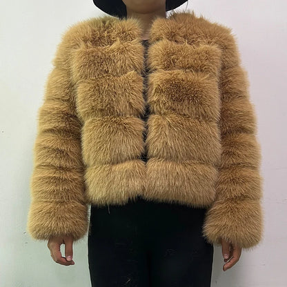 Fashion & Warm – Thick Faux Fur Coat Women’s Winter Wear