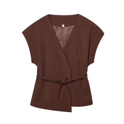 2025 Spring Summer 2-Piece Commuter Suit – Women’s Sleeveless Top & Pants