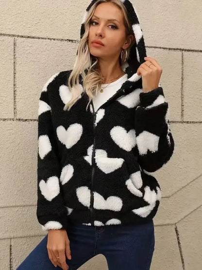 VigoCasey Printed Women’s Jacket – Long Sleeve Thick Warm Outerwear