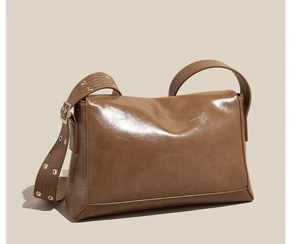 Autumn Winter Women’s Tote Bag – FOXER Simple Split Leather Crossbody Bag