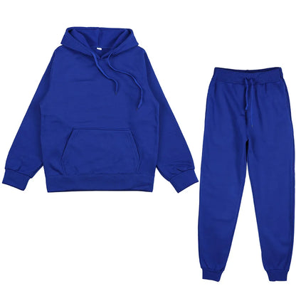 Spring Autumn Tracksuit – Women’s Hoodie + Sweatpants 2-Piece