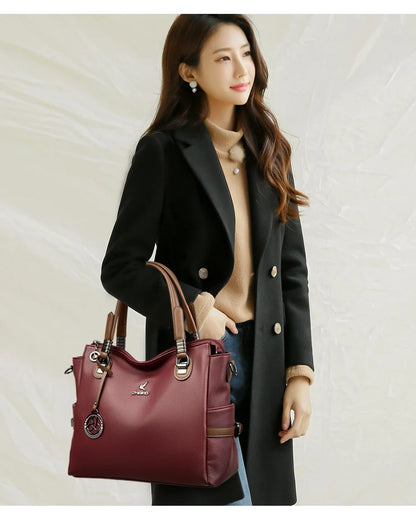 High-Quality Leather Handbag – Soft Shoulder Bag for Women
