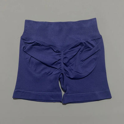 HISTELLO Impacts Shorts 4.5" Women Fitness Sports Biker Shorts Low Waist Gym Short Workout Scrunch Butt Yoga Seamless Leggings