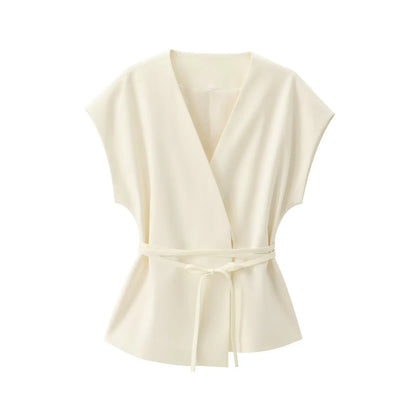 2025 Spring Summer 2-Piece Commuter Suit – Women’s Sleeveless Top & Pants