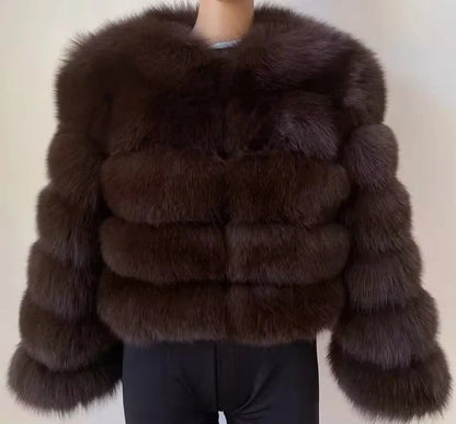 Fashion & Warm – Thick Faux Fur Coat Women’s Winter Wear