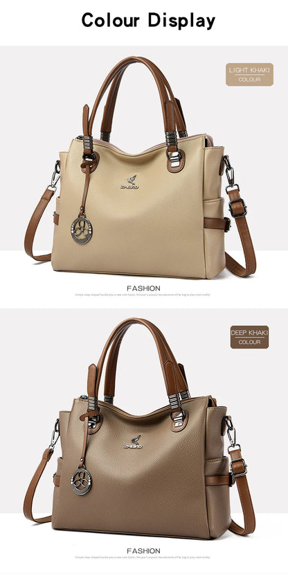 High-Quality Leather Handbag – Soft Shoulder Bag for Women