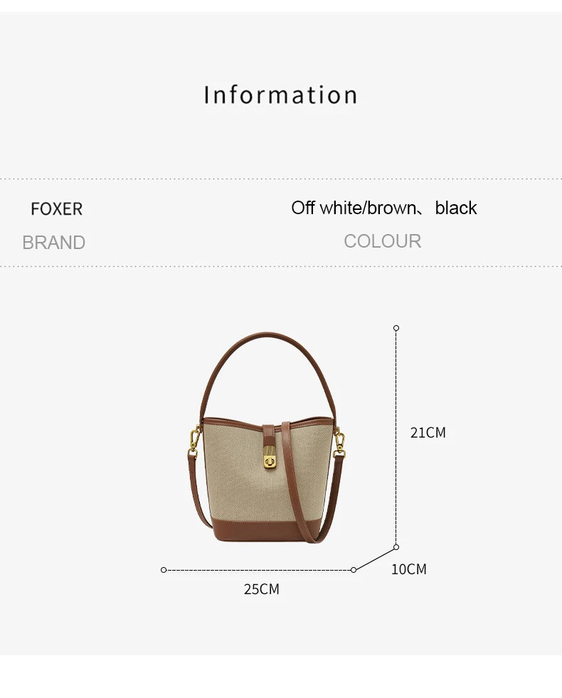 FOXER Women’s Small Crossbody Bag – Fashion Bucket Shoulder Handbag 2025